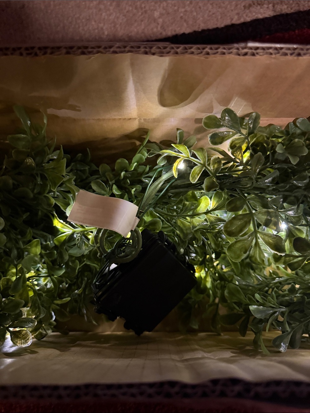 Pottery Barn Green Boxwood Garland with Warm White Lights BNIB - Picture 2 of 6